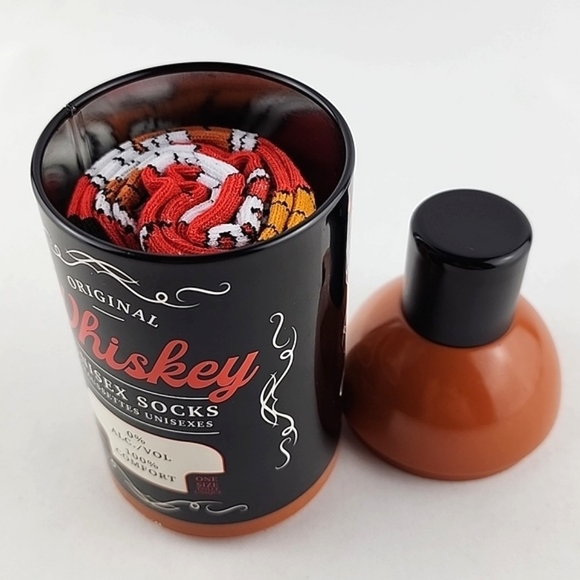 Original Whiskey Unisex Novelty Crew Socks Collectible Tin Bottle One Size - Picture 8 of 8